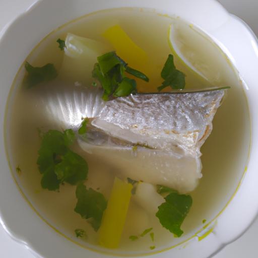Rybí polévka s limetkou a koriandrem