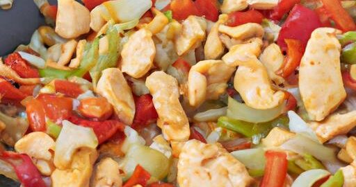 Kuřecí wok s čerstvou zeleninou