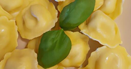 Ravioli se sýrem a bazalkou