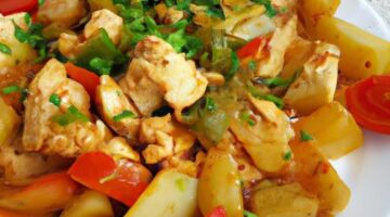 Íránský zeleninový tahčín s kuřetem