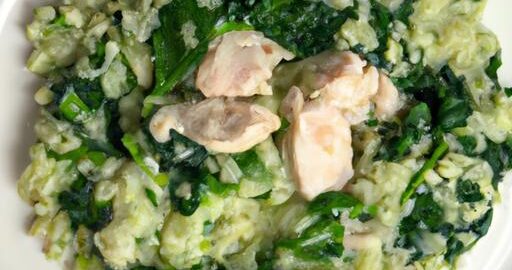 Risotto se špenátem a kuřecím