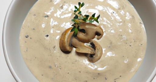 Houbový krém s česnekem a tymiánem