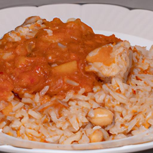 Kořeněná masa s rýží a ořechy