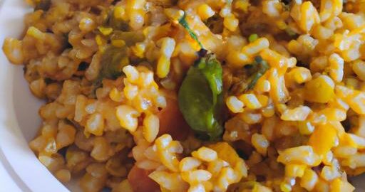 Moong dal s rýží a zeleninou