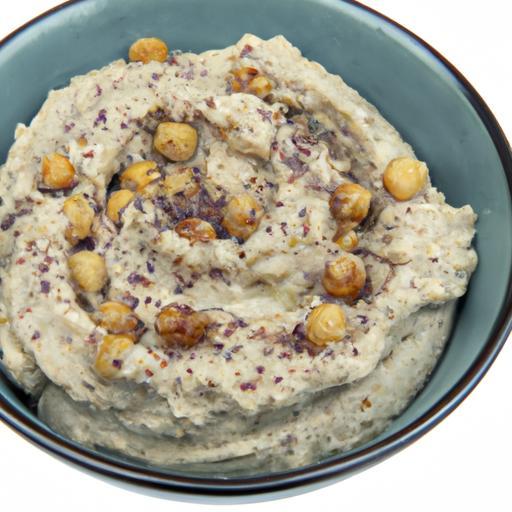 Hummus s chia semínky a ořechy