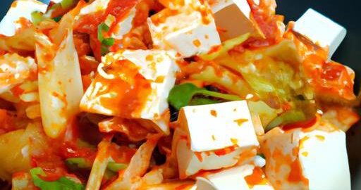 Korejský kimchi salát s tofu