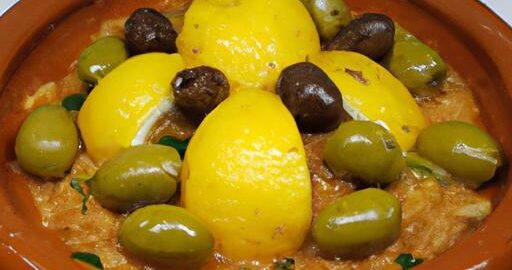Marocký tajine s citronem a olivami