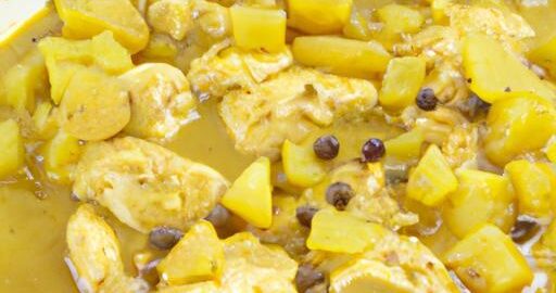 Kuřecí korma s jablečným pyré