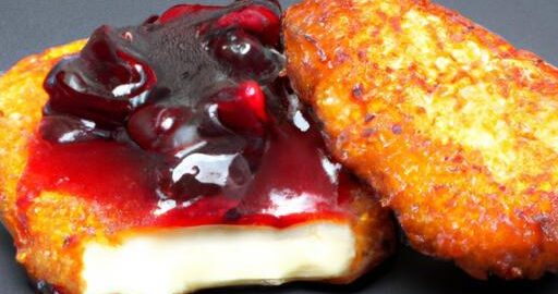 Smažený camembert s brusinkovým džemem