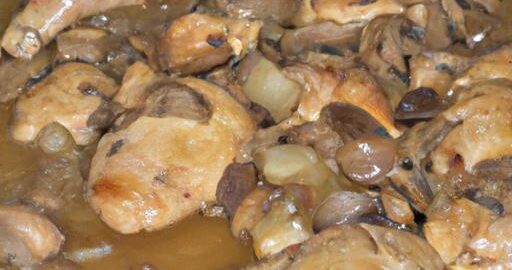 Kuře na vineře s hříbky