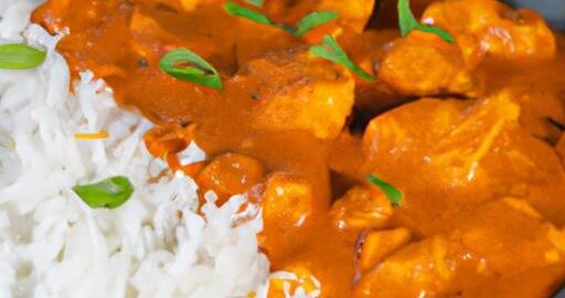 Máslový kuřecí masala s rýží