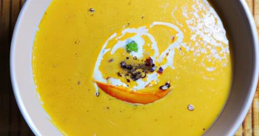 Kokosová dýňová polévka s chilli