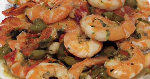 Krevety na česneku a olivovém oleji