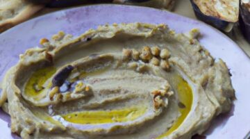 Hummus s grilovanou baklážánem