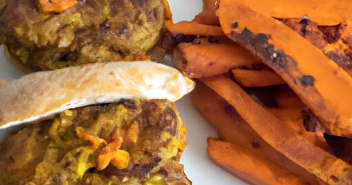 Pochoutkové veganské burgery s batátovými hranolky