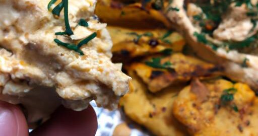 Květákové křupky s hummusem