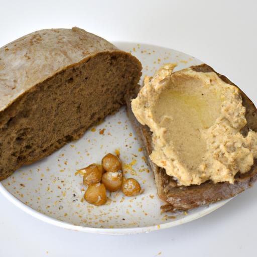 Chléb s cizrnovou pastou Hummus