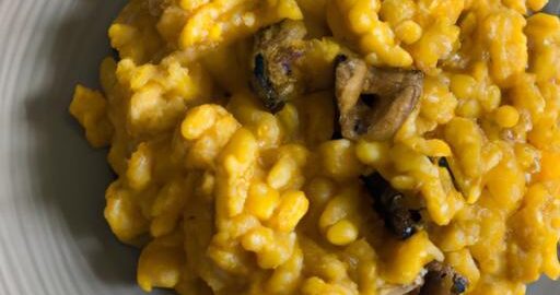 Italské rizoto s houbami a šafránem