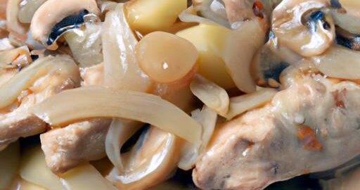 Kuře s hříbkovou omáčkou a šalotkou