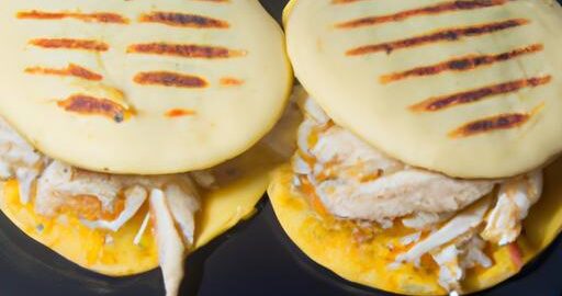 Arepas s kuřecím masem a sýrem