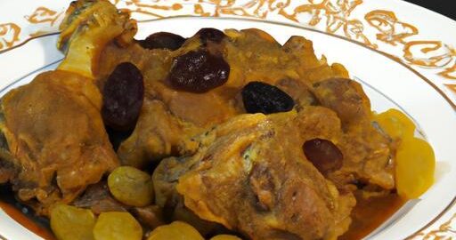 Kořeněný kuřecí tagine s rozinkami