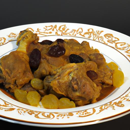 Kořeněný kuřecí tagine s rozinkami