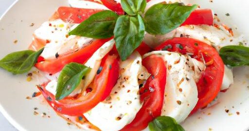 Rajčatová mozzarela s bazalkou