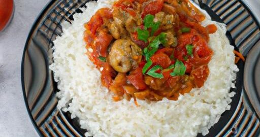 Mahši Korba s rýží a rajčaty