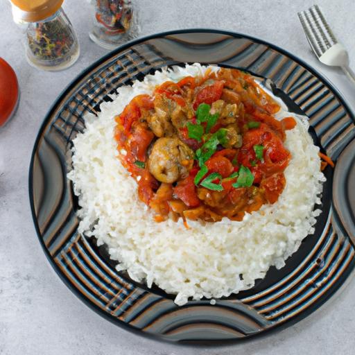 Mahši Korba s rýží a rajčaty