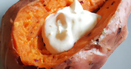 Pečené batáty se sójovým jogurtem