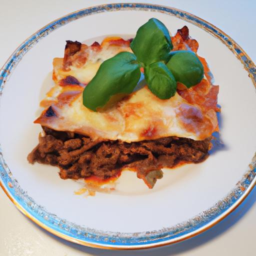 Lazaně s hovězím masem a bazalkou