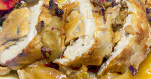 Kuřecí rolády s broskvemi