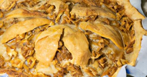 Jablečný koláč s toppingem z vlašských ořechů