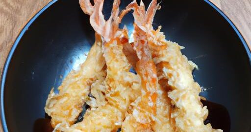 Tempura krevet v miso omáčce