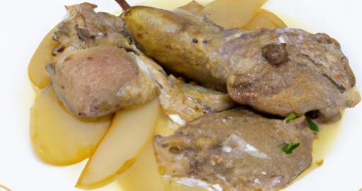 Kuřecí játra s hruškou