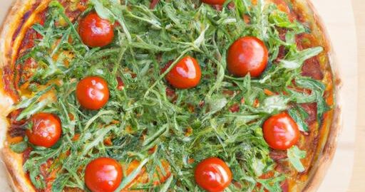 Rajčatová pizza s rukolou