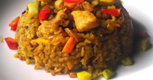 Indonéský nasi goreng s kuřecím