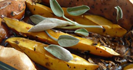 Pečená batáta se šalvějí