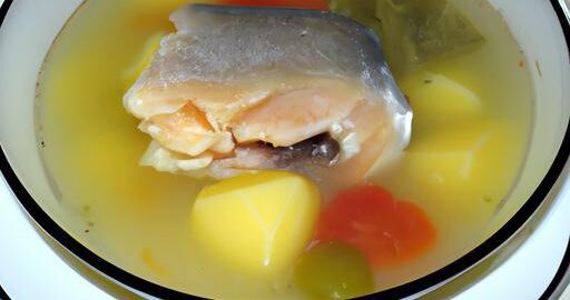 Rybí polévka s brambory a zeleninou