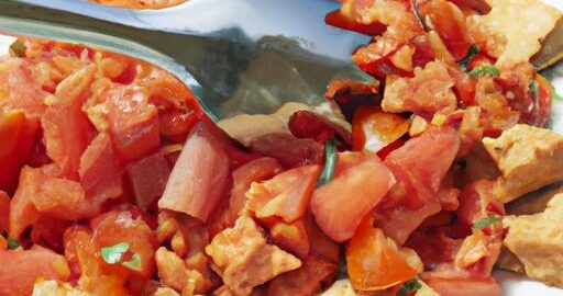 Rajčatový tatarský salát s tofu