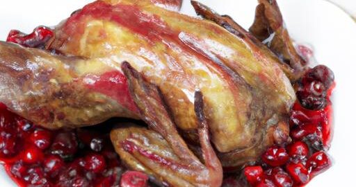 Pečený bažant s brusinkami