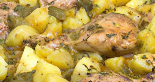 Kuře s bramborami a bylinkami