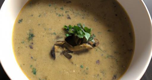 Houbová polévka s koriandrem