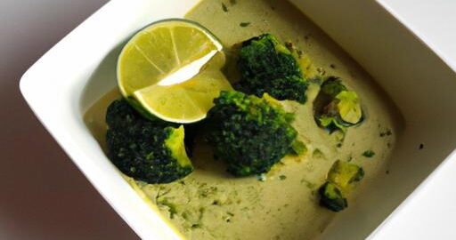 Brokolicový krém s tofu a limetkou