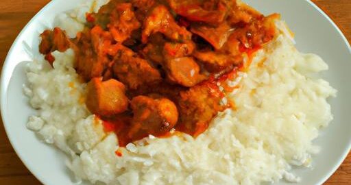 Vepřové vindaloo s rýží