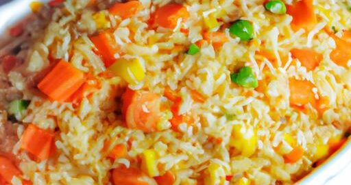 Smažený rýžový nákyp se zeleninou