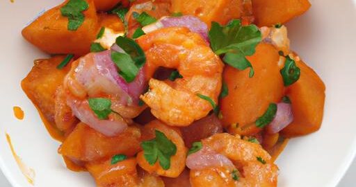 Krevety z batátů s omáčkou
