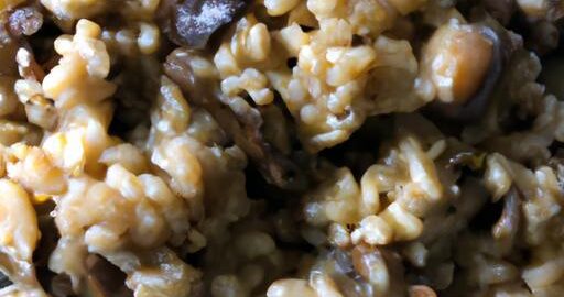 Ryžová rizota s hříbky