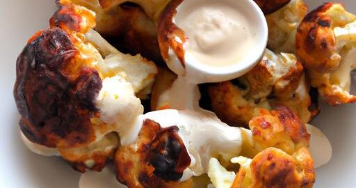 Křupavý pečený květák s omáčkou