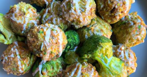 Brokolicový kokosový karbanátek se sezamovou omáčkou